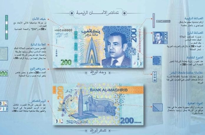 تدشين بنك المغرب لورقة نقدية جديدة من فئة 200 درهم